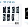 Papelera Redonda Triselectiva Negra 3X3.3Lt